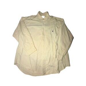 Polo Ralph Lauren 100% Cotton Vintage The Big Shirt  Men's XL Lemon